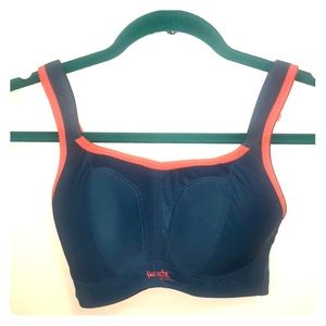 Panache sports bra teal and coral NWOT 28E
